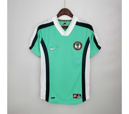 Nigeria 1998 Home Green&White Soccer Jersey